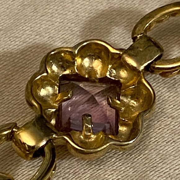 FAS Sterling (gold over) Amethyst Bracelet - Picture 8 of 14